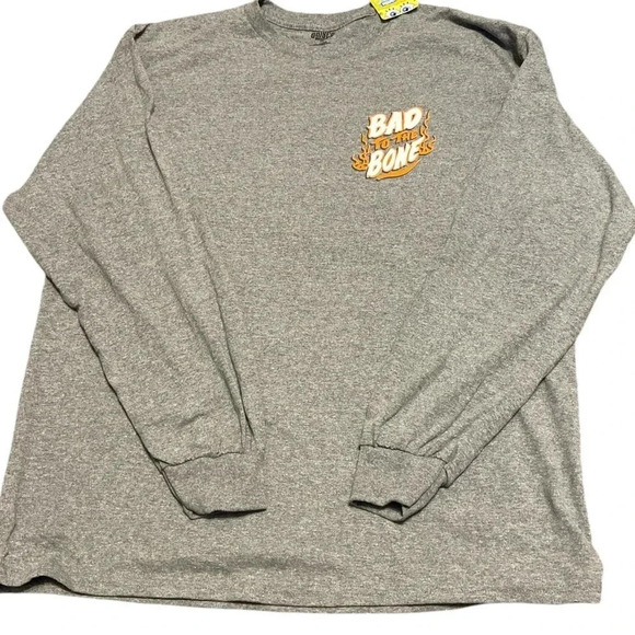 🧽 Brisco Brands bad to the bone SpongeBob long sleeve T-shirt size XL 🧽 - Picture 1 of 6